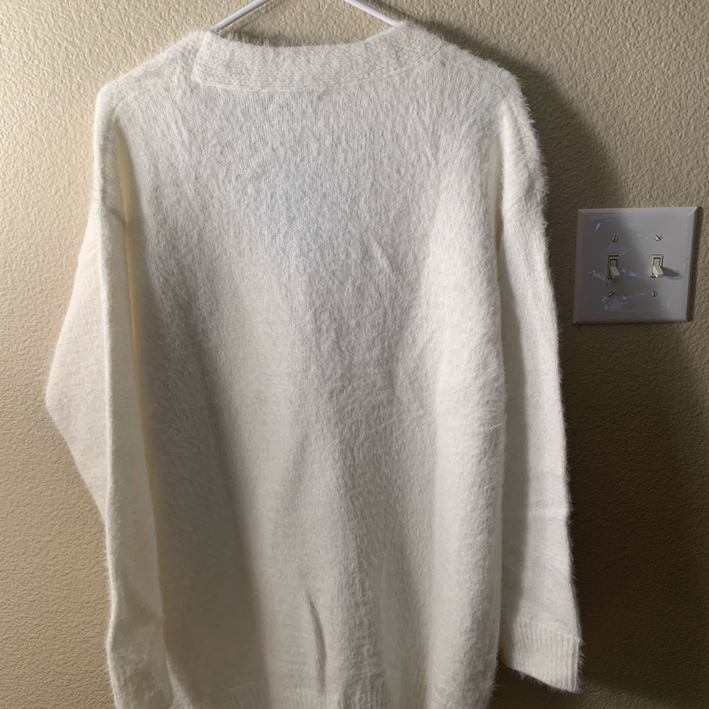 Fashion Nova Ivory Button Front V-Neck Cardigan - Picture 2 of 4